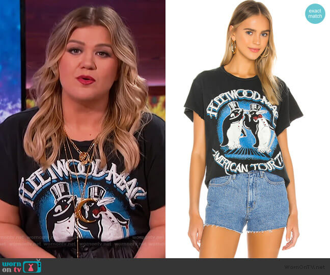 Madeworn Fleetwood Mac American Tour '77 Tee worn by Kelly Clarkson on The Kelly Clarkson Show