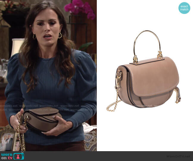 Melie Bianco Isabel Small Crossbody Bag worn by Chelsea Lawson (Melissa Claire Egan) on The Young and the Restless