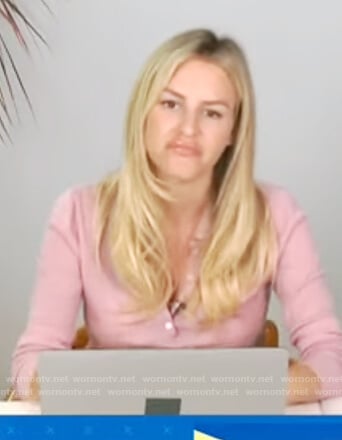 Morgan’s pink cropped sweater on E! News Daily Pop