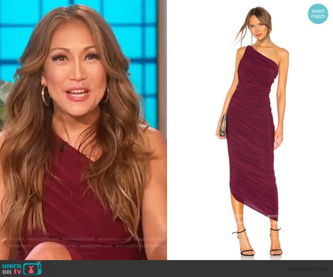 Norma Kamali Diana Gown worn by Carrie Inaba on The Talk