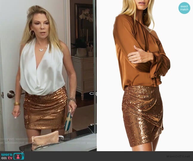 Ramy Brook Grant Skirt worn by Ramona Singer on The Real Housewives of New York City