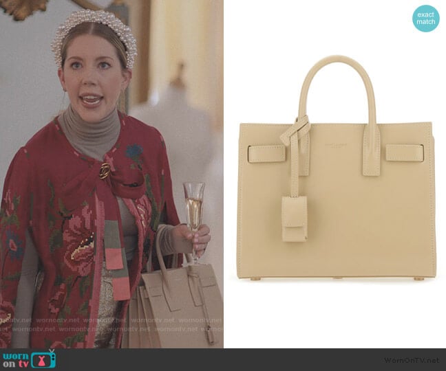 Saint Laurent Beige Sac De Jour Tote Bag worn by Katherine (Katherine Ryan) on The Duchess