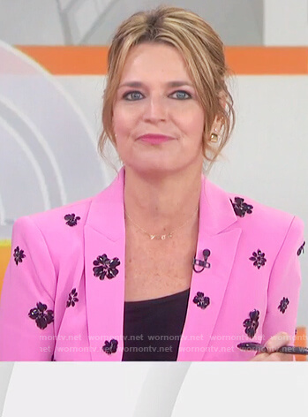 Savannah’s pink floral blazer on Today