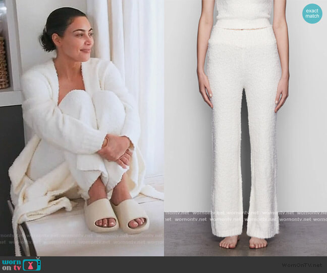 Skims Cozy Knit Pants worn by Kim Kardashian on Keeping Up with the Kardashians