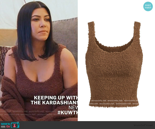 Skims Cozy Knit Tank worn by Kourtney Kardashian on Keeping Up with the Kardashians