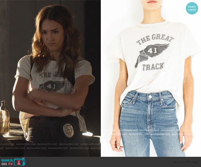 The Great The Great 41 Track Tee worn by Nancy McKenna (Jessica Alba) on LA's Finest