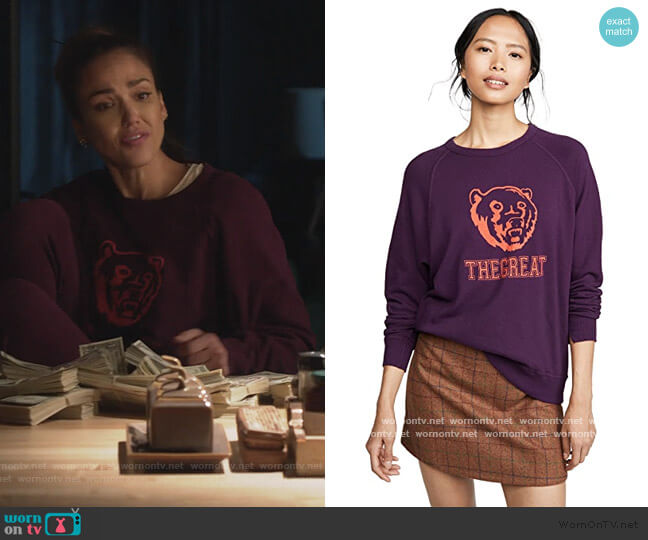 The Great College Sweatshirt worn by Nancy McKenna (Jessica Alba) on LA's Finest