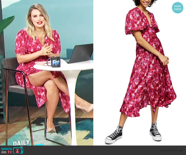 Topshop Aurelia Floral Print Midi Dress worn by Carissa Loethen Culiner on E! News