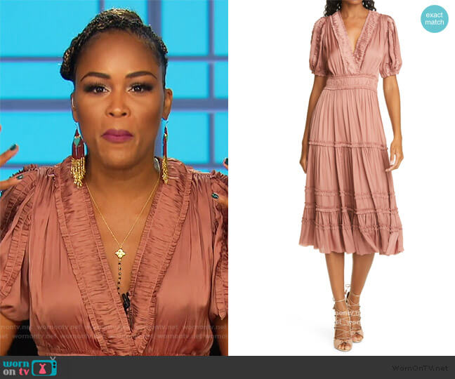 Ulla Johnson Ines Midi Dress worn by Eve on The Talk