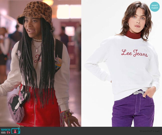 Urban Outfitters Logo Crew Neck Sweatshirt worn by Flynn (Jadah Marie) on Julie and the Phantoms