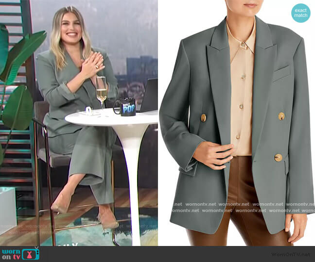 Vince Husband Blazer worn by Carissa Loethen Culiner on E! News