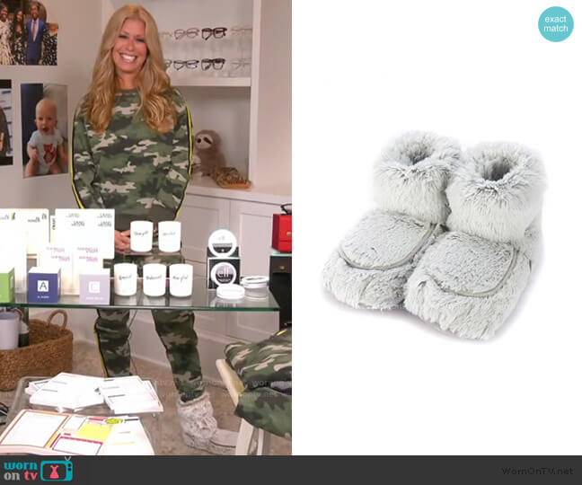 Warmies Plush Body Boots worn by Jill Martin on Today