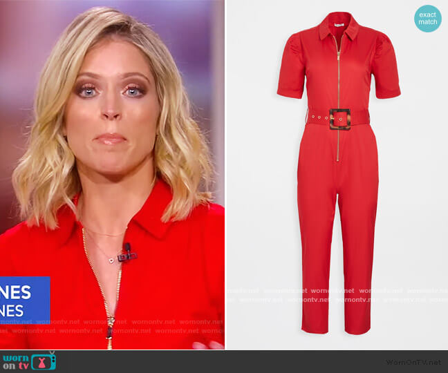 We Wore What Short Sleeve Belted Jumpsuit worn by Sara Haines on The View