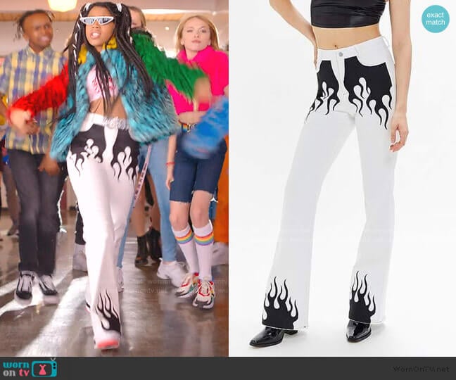 I.AM.GIA Quinni High-Rise Flame Flare Jean worn by Flynn (Jadah Marie) on Julie and the Phantoms