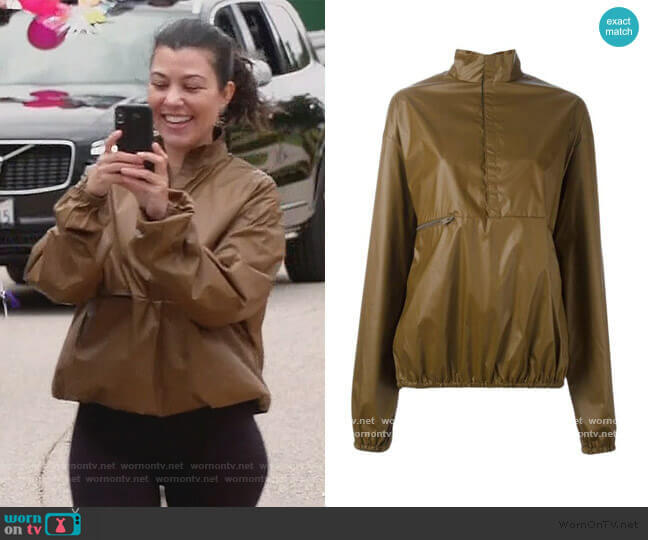 Yeezy Season 3 windbreaker jacket worn by Kourtney Kardashian on Keeping Up with the Kardashians