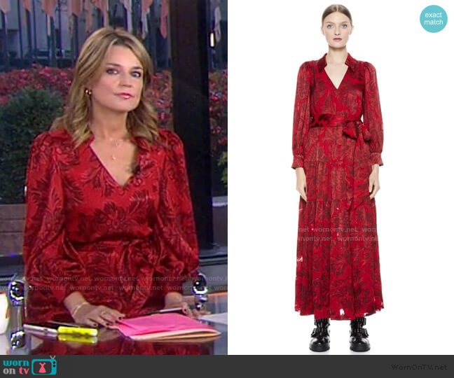 Alice + Olivia Sitara collared Maxi Dress worn by Savannah Guthrie on Today