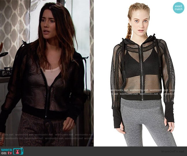 Alo Yoga Fortuna Jacket worn by Steffy Forrester (Jacqueline MacInnes Wood) on The Bold and the Beautiful