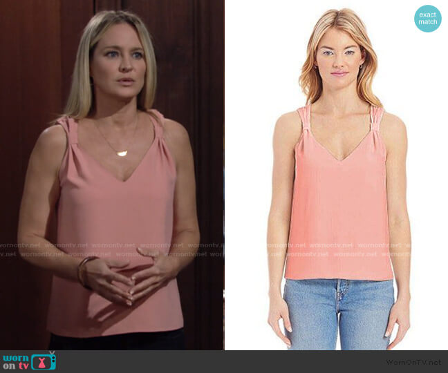 Amanda Uprichard Astra Tank worn by Sharon Newman (Sharon Case) on The Young and the Restless