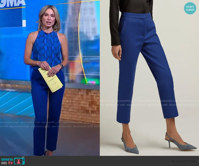 Argent Tailored Trouser worn by Amy Robach on Good Morning America