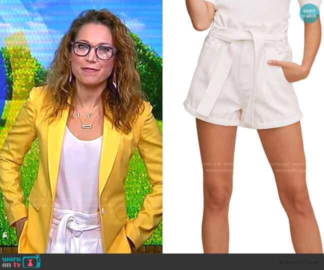 Astr the Label Paperbag Waist Shorts worn by Ginger Zee on Good Morning America