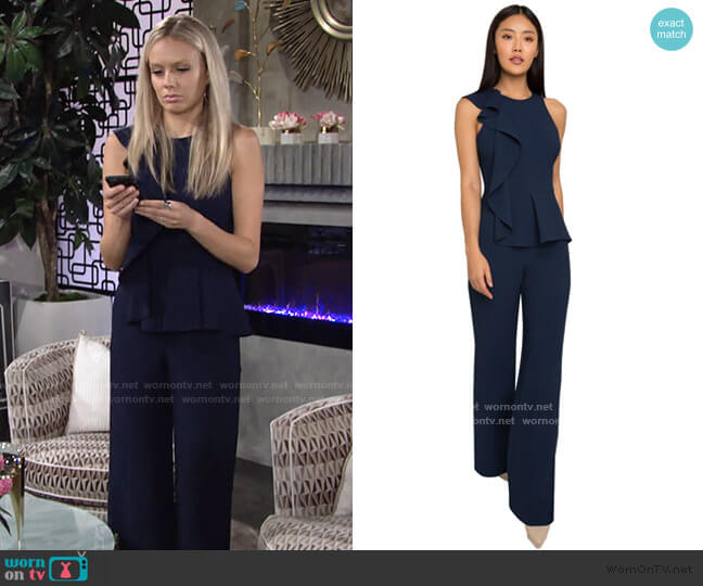 Black Halo Felicia Jumpsuit worn by Abby Newman (Melissa Ordway) on The Young and the Restless