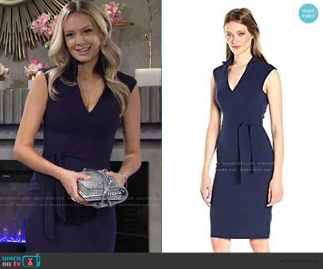 Black Halo Brittan Dress worn by Abby Newman (Melissa Ordway) on The Young and the Restless