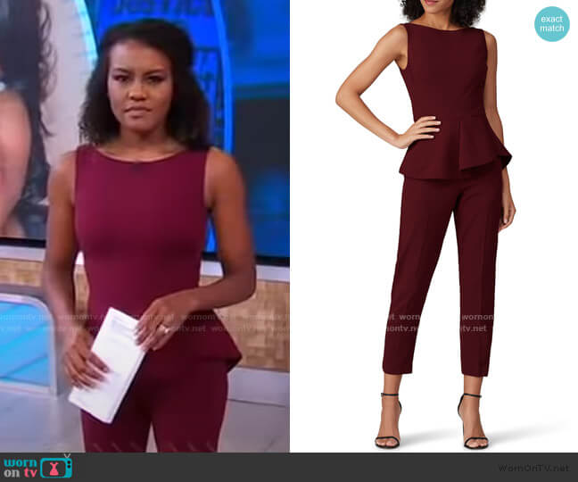 Black Halo Kasia Jumpsuit worn by Janai Norman on Good Morning America