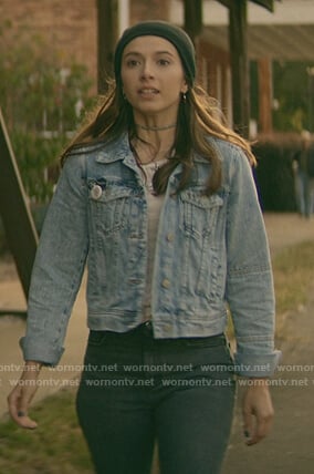 Blair’s denim jacket on Teenage Bounty Hunters
