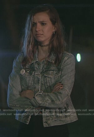 Blair’s denim jacket on Teenage Bounty Hunters