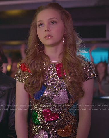 Carrie’s heart sequin dress on Julie and the Phantoms