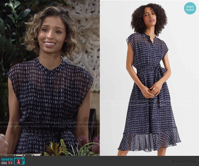 Club Monaco Dremah Silk Dress worn by Elena Dawson (Brytni Sarpy) on The Young and the Restless