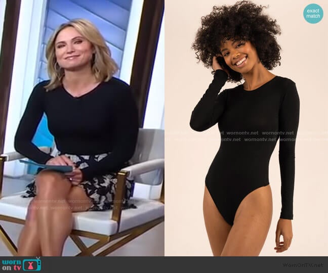 Giapenta Wynwood Crew Neck Bodysuit worn by Amy Robach on Good Morning America