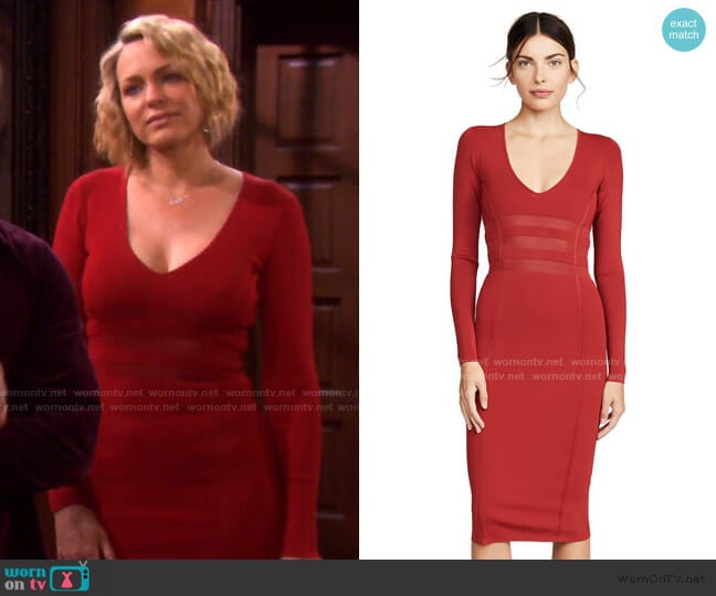 Good American The Low Down Knit Dress worn by Nicole Walker (Arianne Zucker) on Days of our Lives