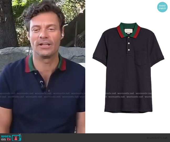 Gucci Cotton Polo with Web Collar