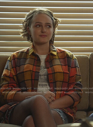 Izzy’s check flannel on LA’s Finest