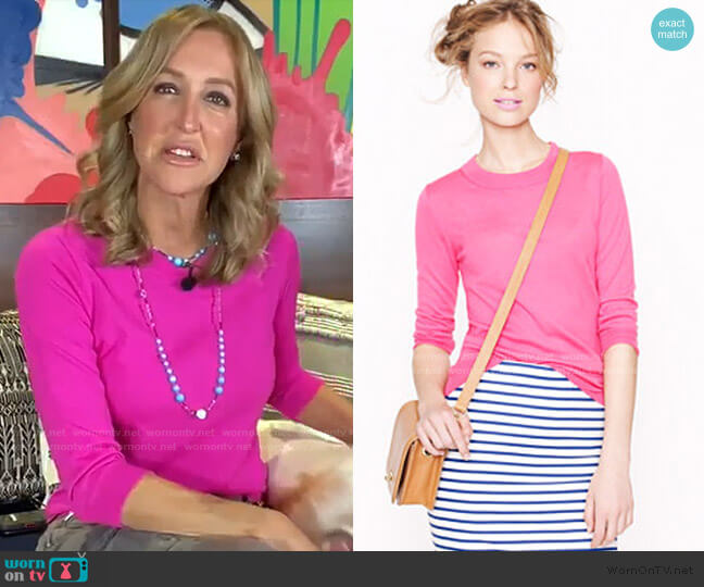 J. Crew Tippi Sweater worn by Lara Spencer on Good Morning America