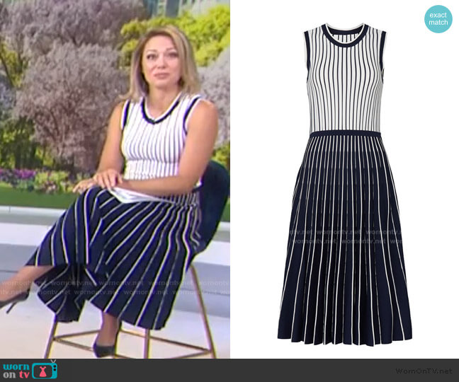 Jason Wu Pleated Knit Dress worn by Dylan Dreyer on Today