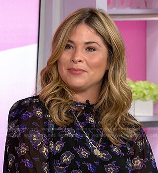 Jenna’s black floral dress on Today