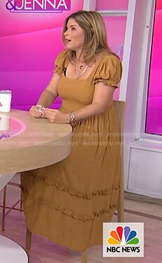 Jenna’s orange puff sleeve maxi dress on Today