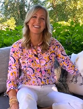 Lara’s pink floral shirt on Good Morning America