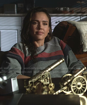 Nancy’s Grey striped sweatshirt on LA’s Finest