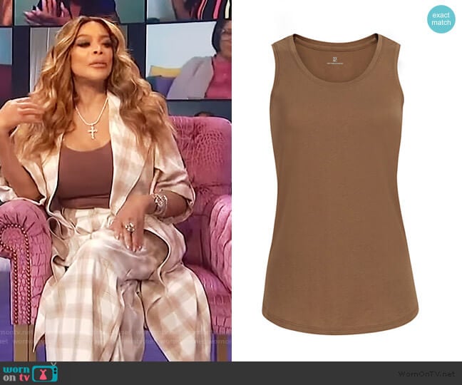 New York and Company Cotton Scoopneck Tank Top worn by Wendy Williams on The Wendy Williams Show