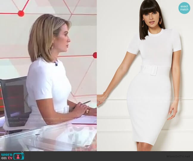 New York & Company Cornelia Sweater Dress - Eva Mendes Collection worn by Amy Robach on Good Morning America