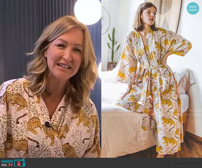 Print Fresh Bagheera Robe worn by Lara Spencer on Good Morning America