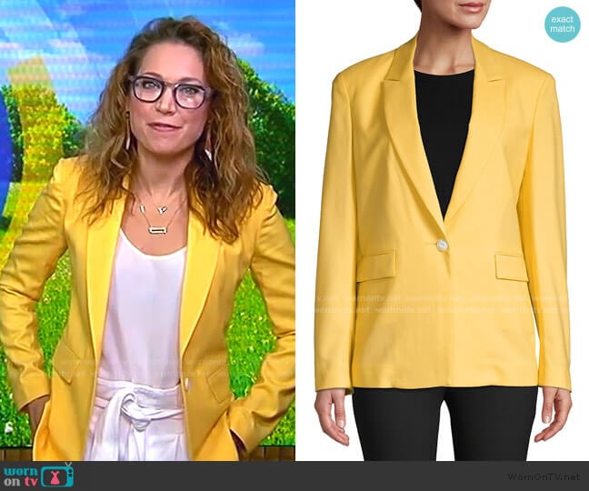 Rag & Bone Bonnie Single-Button Blazer worn by Ginger Zee on Good Morning America