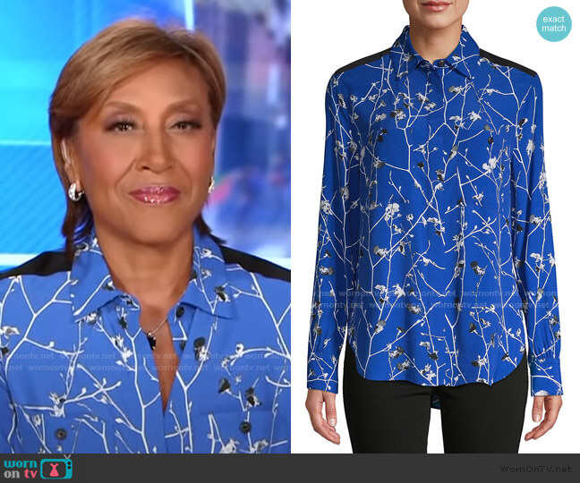 Rag & Bone Therese Blouse worn by Robin Roberts on Good Morning America