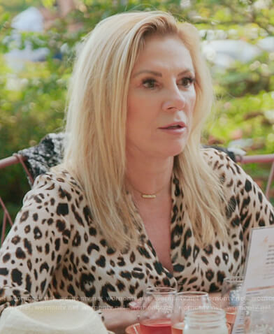 Ramona’s leopard twist blouse on The Real Housewives of New York City