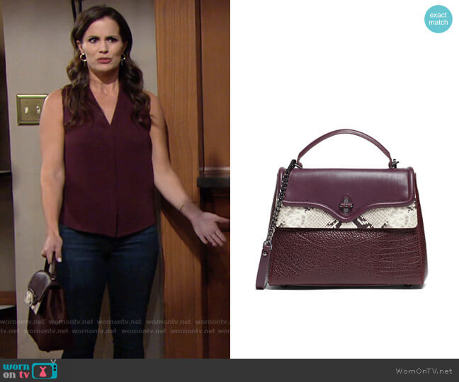 Rebecca Minkoff Phoebe Satchel worn by Chelsea Lawson (Melissa Claire Egan) on The Young and the Restless