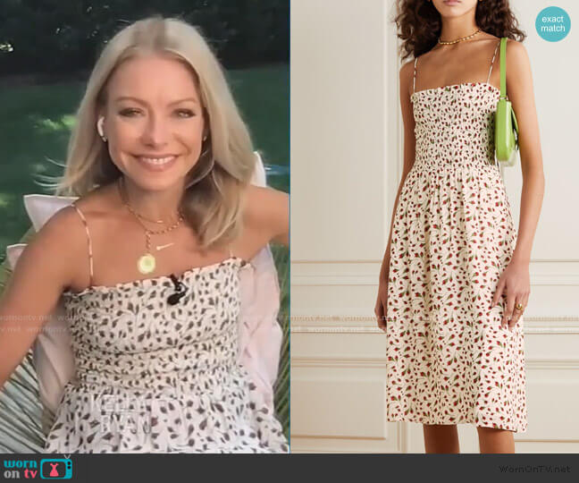 Reformation Sable Midi Dress worn by Kelly Ripa on Live with Kelly and Mark