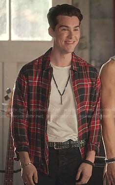 Reggie’s red plaid shirt on Julie and the Phantoms